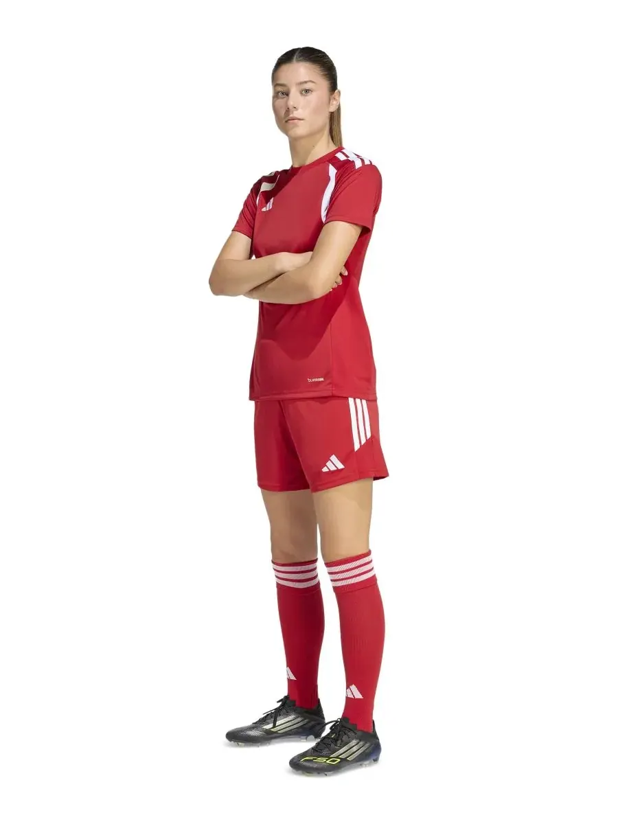 Женская футболка Tiro 26 League Soccer Adidas — изображение 3 из 6, красный/белый