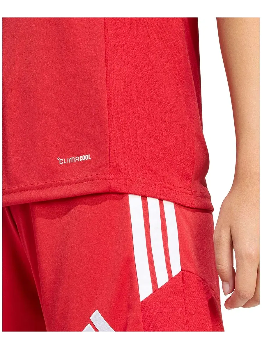 Женская футболка Tiro 26 League Soccer Adidas — изображение 4 из 6, красный/белый