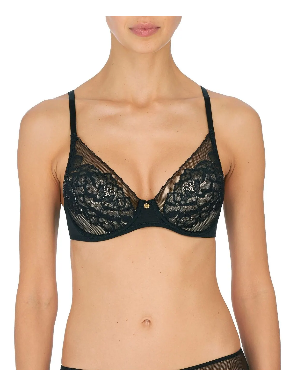 Кружевной бюстгальтер Flora Contour 721150 Natori — изображение 1 из 5, черный/светлый