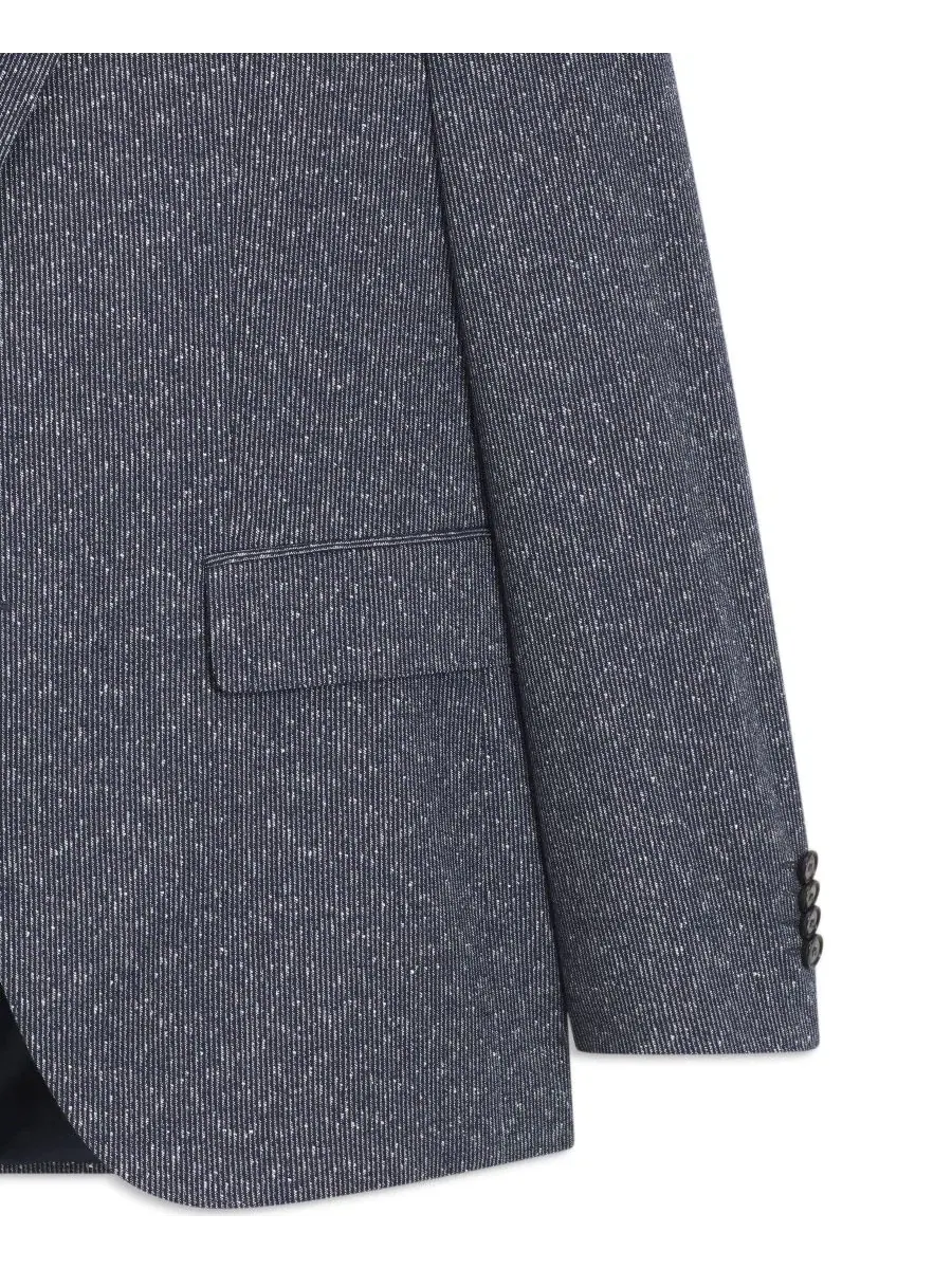 Мужской костюм-двойка из эластичной букле, стандартного кроя Hugo Boss — изображение 6 из 6, синий
