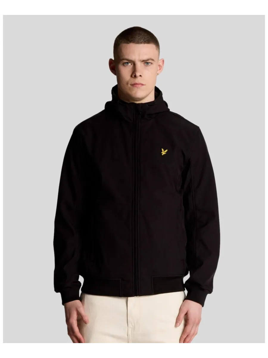 Мужская куртка из софтшелла с сетчатой спинкой и длинными рукавами Lyle & Scott — изображение 1 из 6, черный