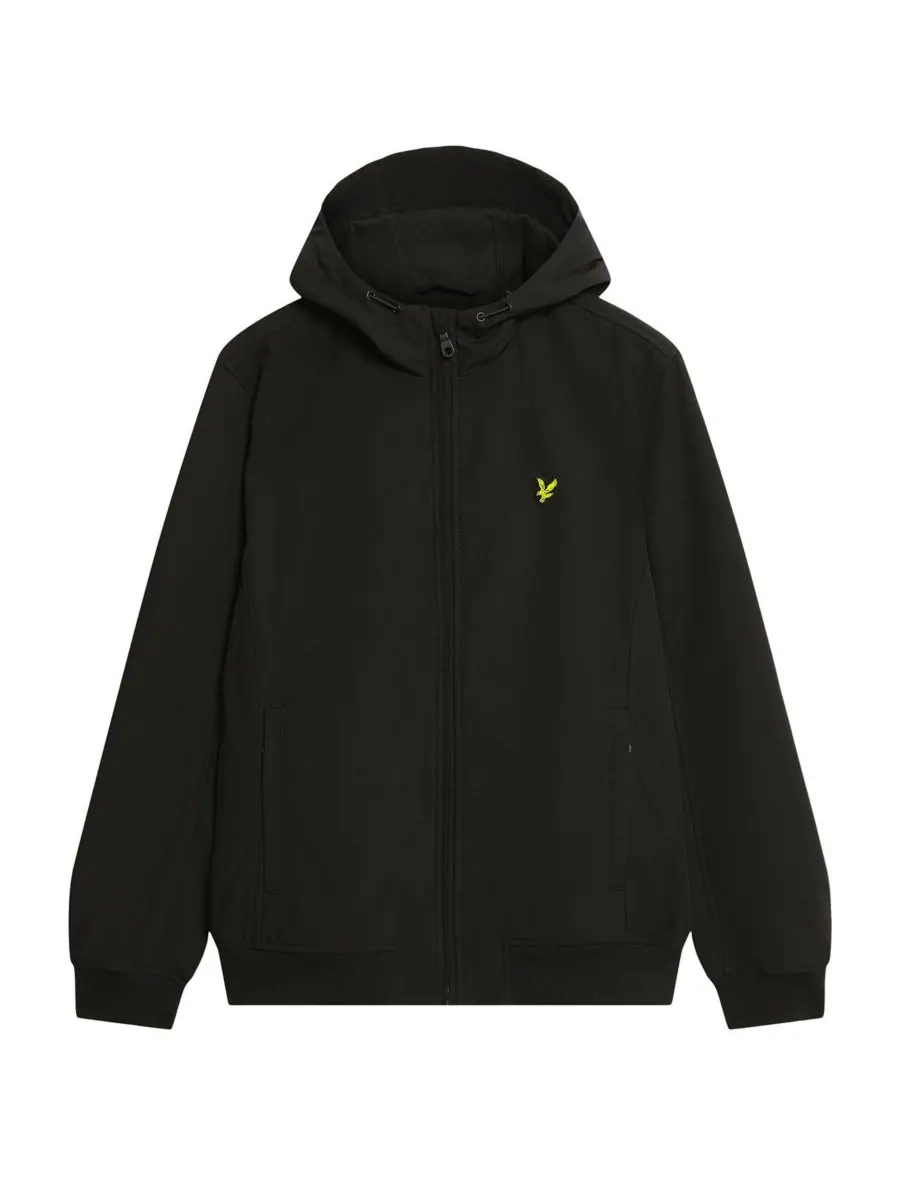 Мужская куртка из софтшелла с сетчатой спинкой и длинными рукавами Lyle & Scott — изображение 2 из 6, черный