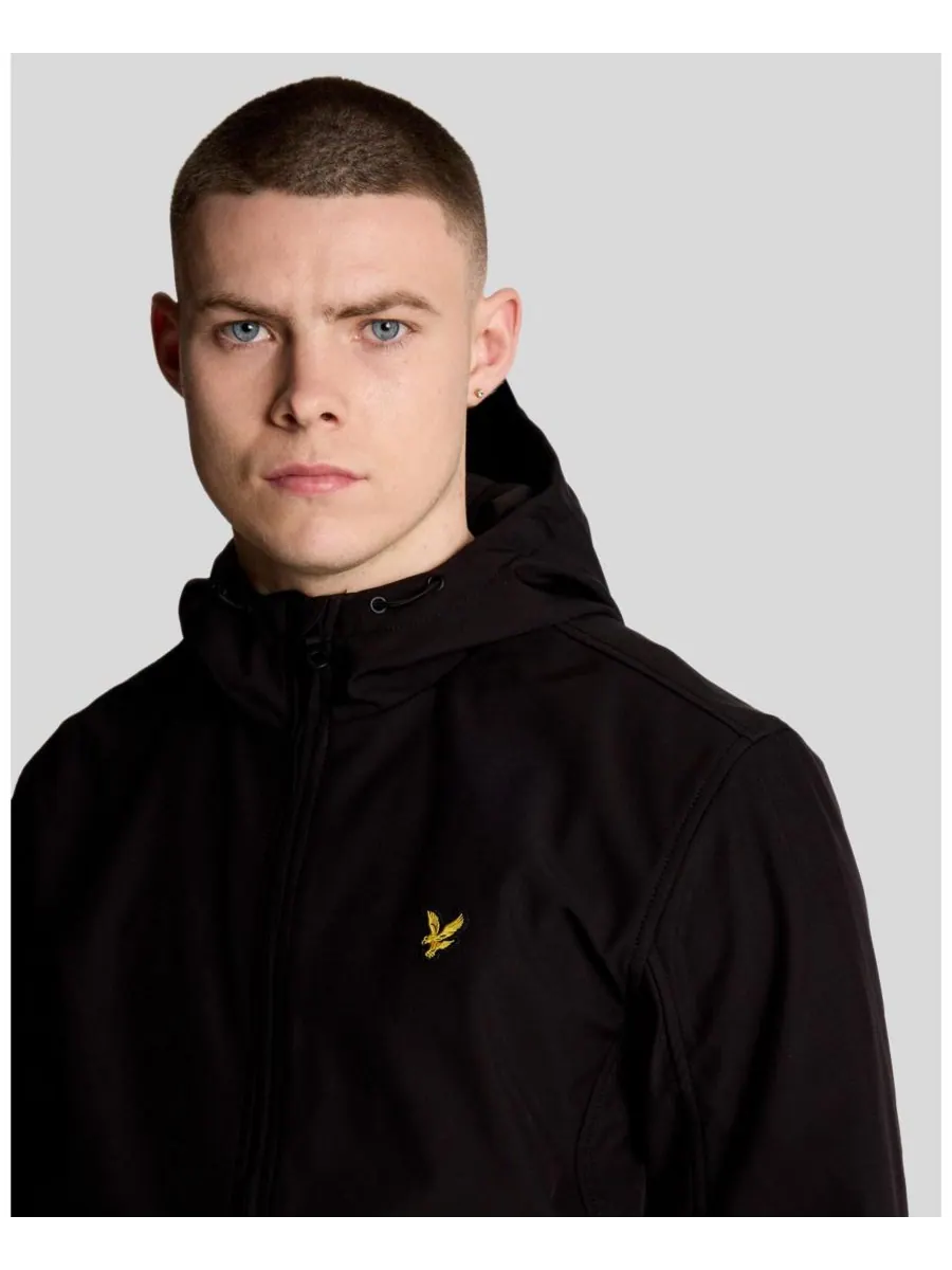 Мужская куртка из софтшелла с сетчатой спинкой и длинными рукавами Lyle & Scott — изображение 6 из 6, черный