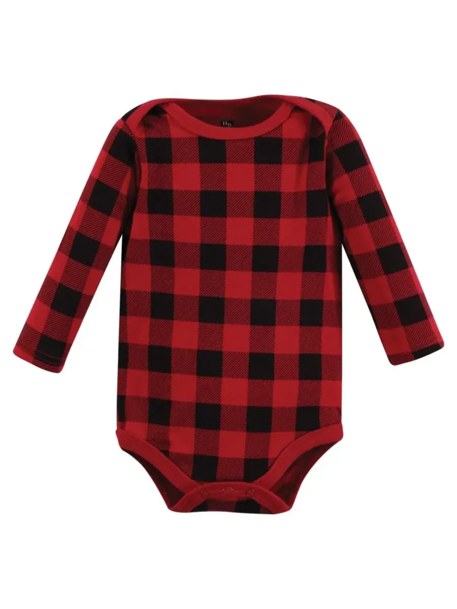 Хлопковые боди с длинными рукавами, комплект из 3 штук Hudson Baby, Into The Woods Prints 3-Pack — изображение 3 из 5