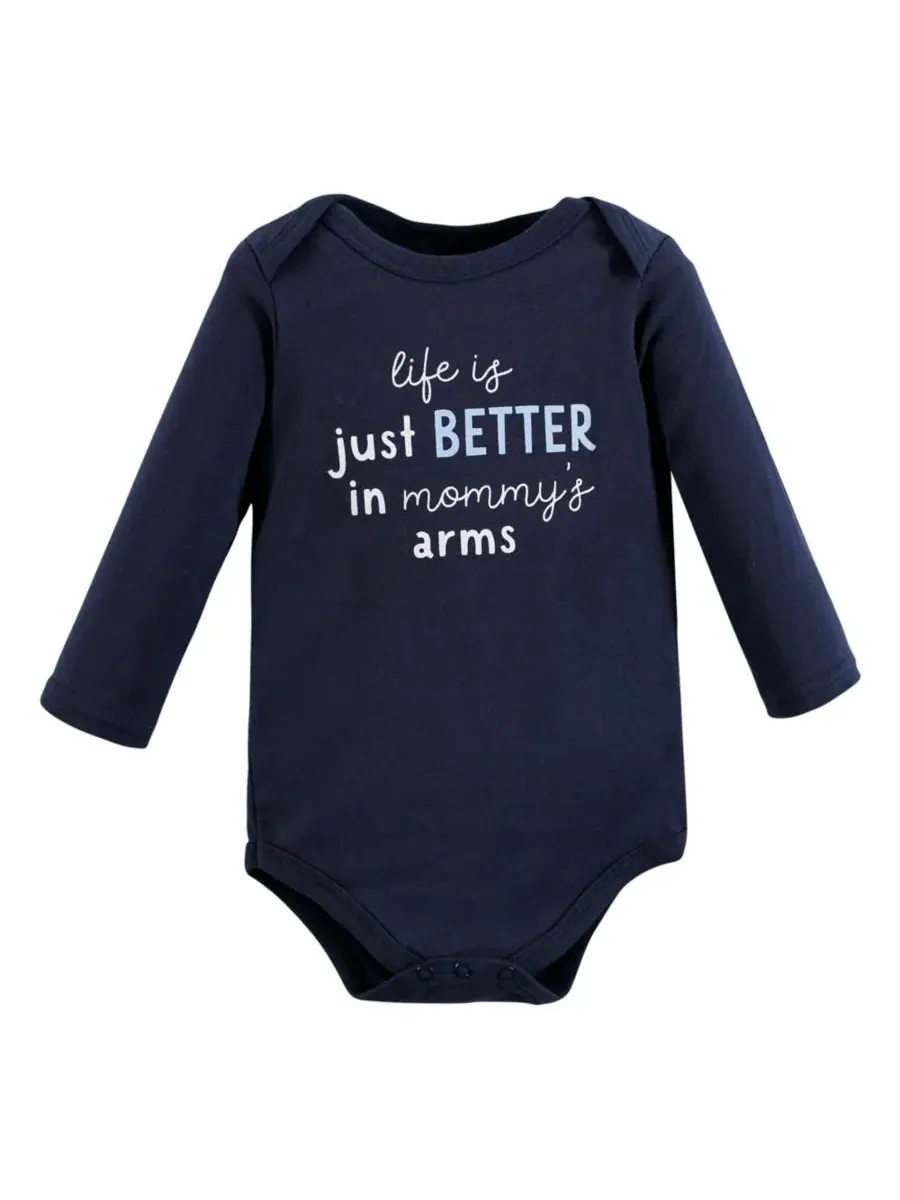 Хлопковые боди с длинными рукавами, комплект из 3 штук Hudson Baby, Hugasaurus — изображение 3 из 3