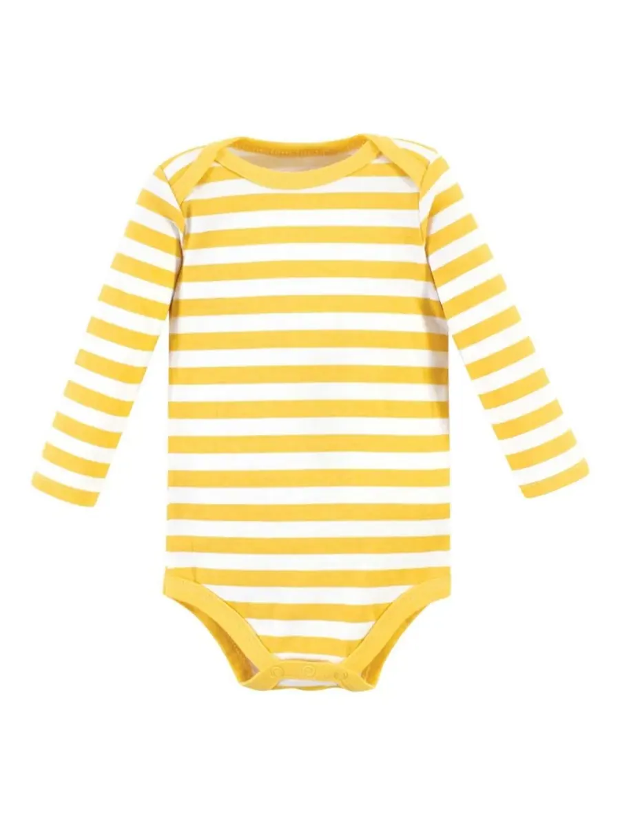 Хлопковые боди с длинными рукавами, комплект из 3 штук Hudson Baby, Hola Ladies 3-Pack — изображение 4 из 5