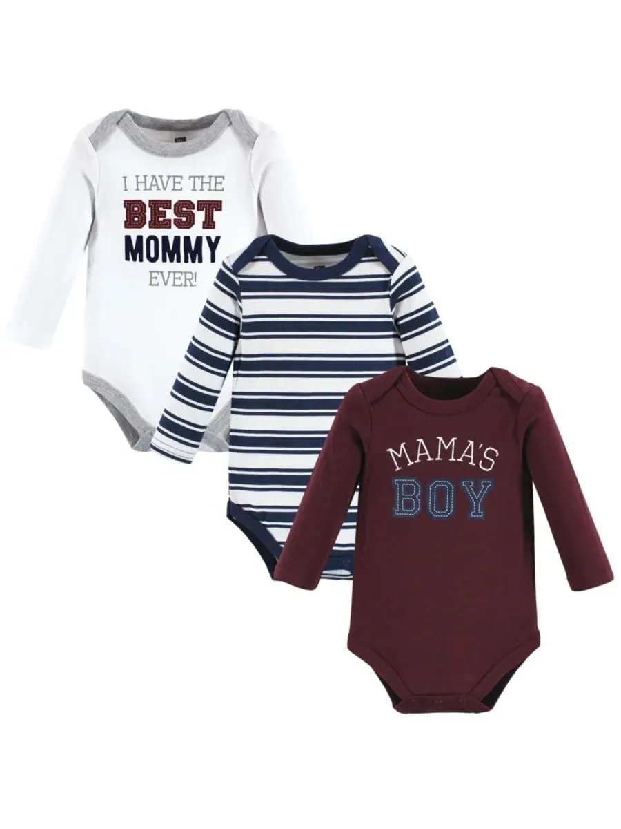 Хлопковые боди с длинными рукавами, комплект из 3 штук Hudson Baby, Mamas Boy