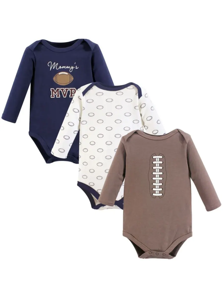 Хлопковые боди с длинными рукавами, комплект из 3 штук Hudson Baby, Football Mvp
