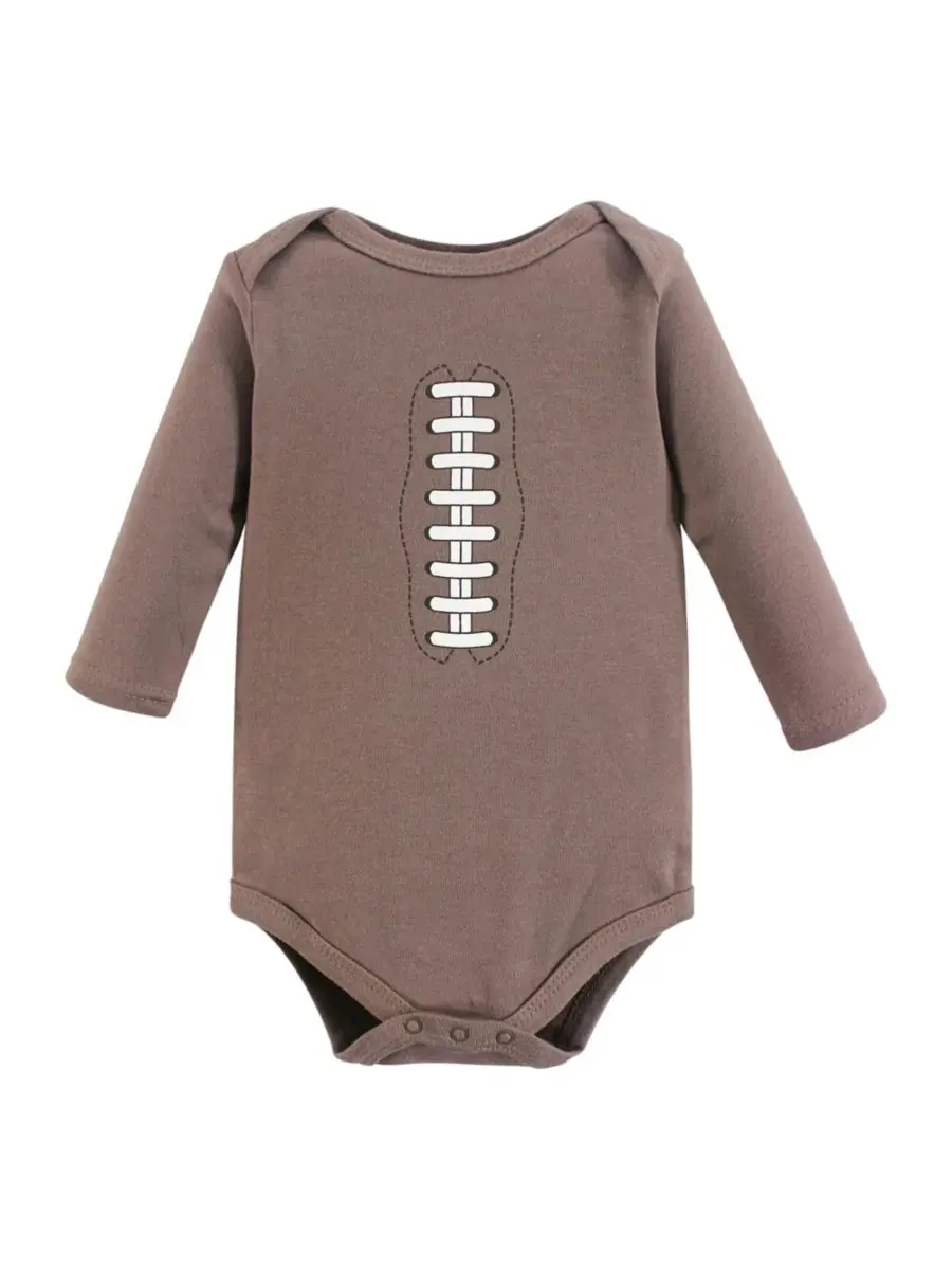 Хлопковые боди с длинными рукавами, комплект из 3 штук Hudson Baby, Football Mvp — изображение 2 из 3