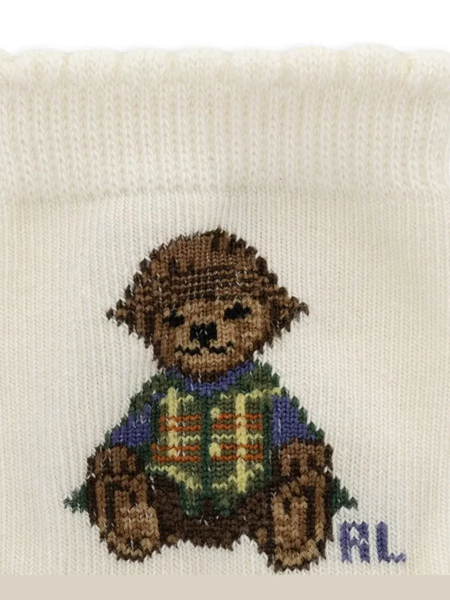 Комплект носков-слипонов с принтом Polo Bear, Plaid и Fair Isle Polo Ralph Lauren — изображение 3 из 5, белый