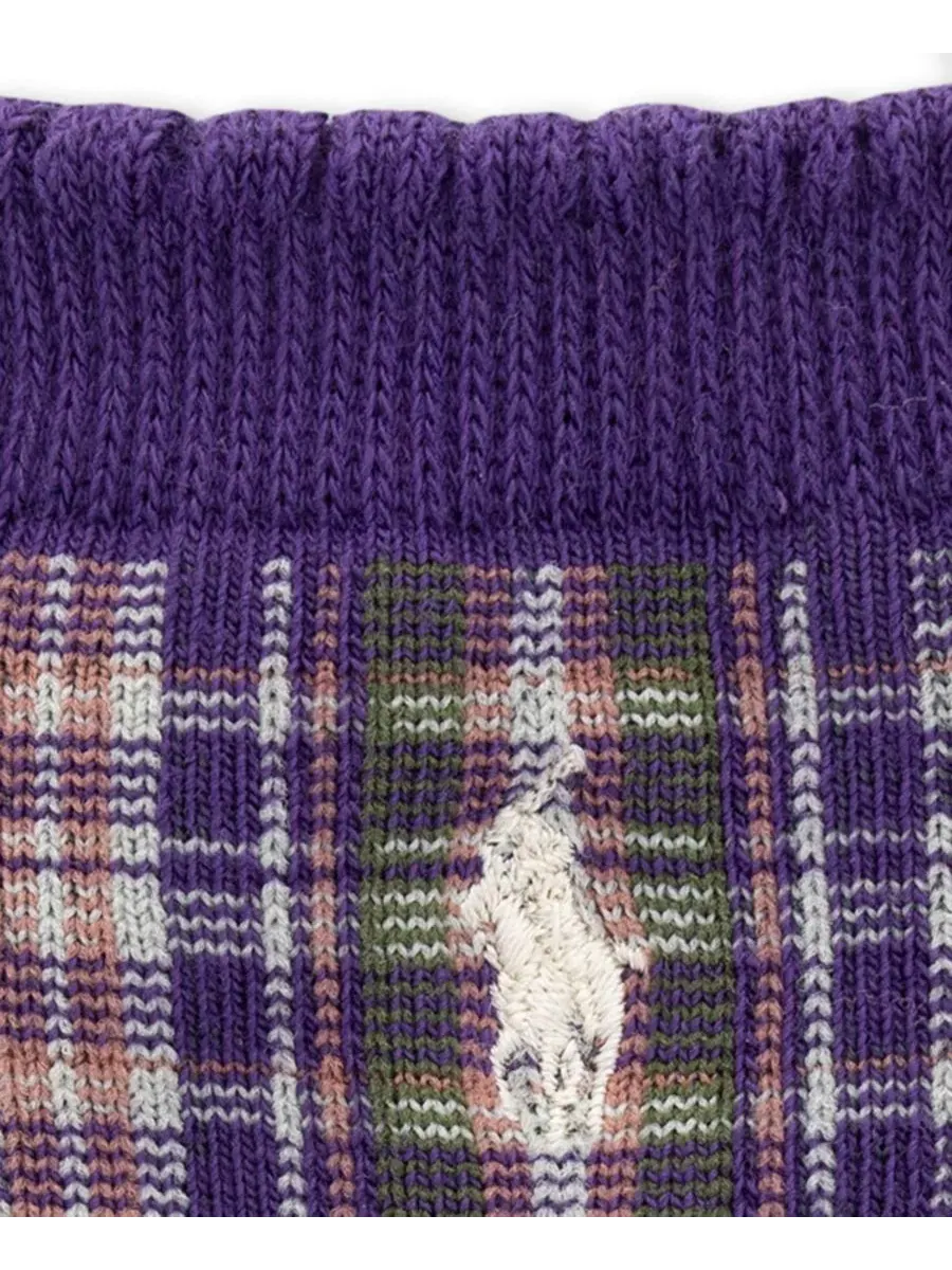 Комплект носков-слипонов с принтом Polo Bear, Plaid и Fair Isle Polo Ralph Lauren — изображение 4 из 5, белый