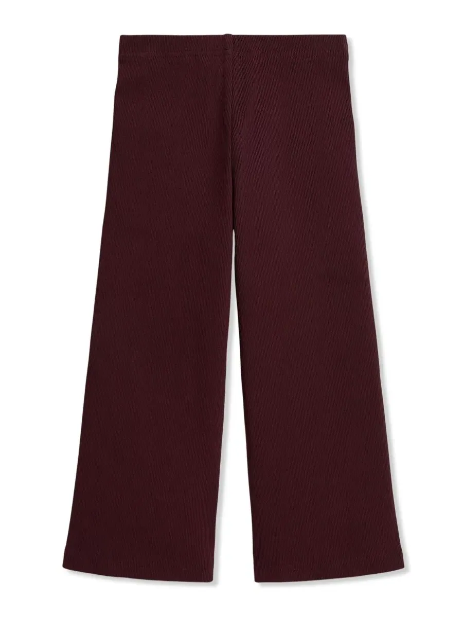 Брюки-кюлоты Ribbed Wide-Leg Polo Ralph Lauren, Rich Ruby — изображение 2 из 3