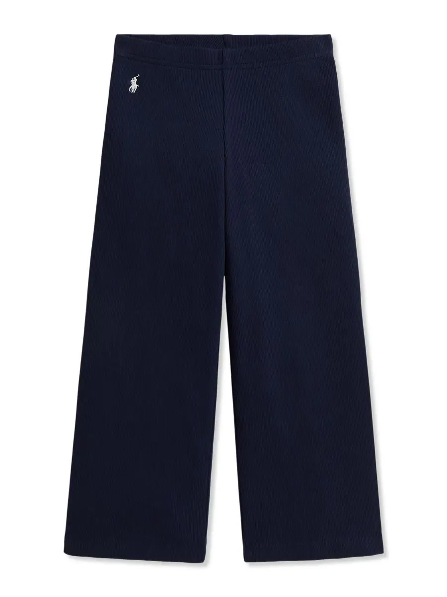 Штаны-кюлоты Ribbed Wide-Leg Polo Ralph Lauren — изображение 1 из 3, темно-синий