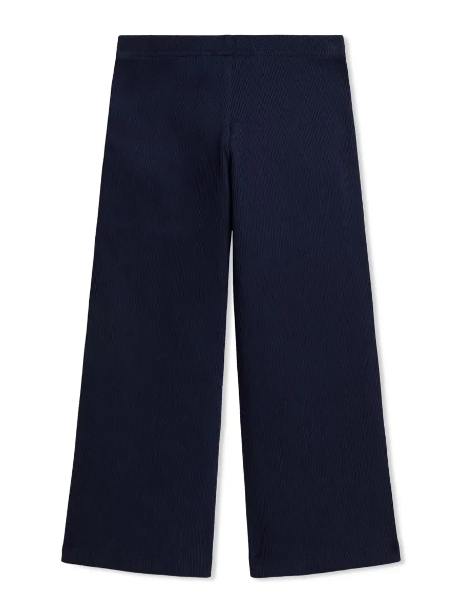 Штаны-кюлоты Ribbed Wide-Leg Polo Ralph Lauren — изображение 2 из 3, темно-синий
