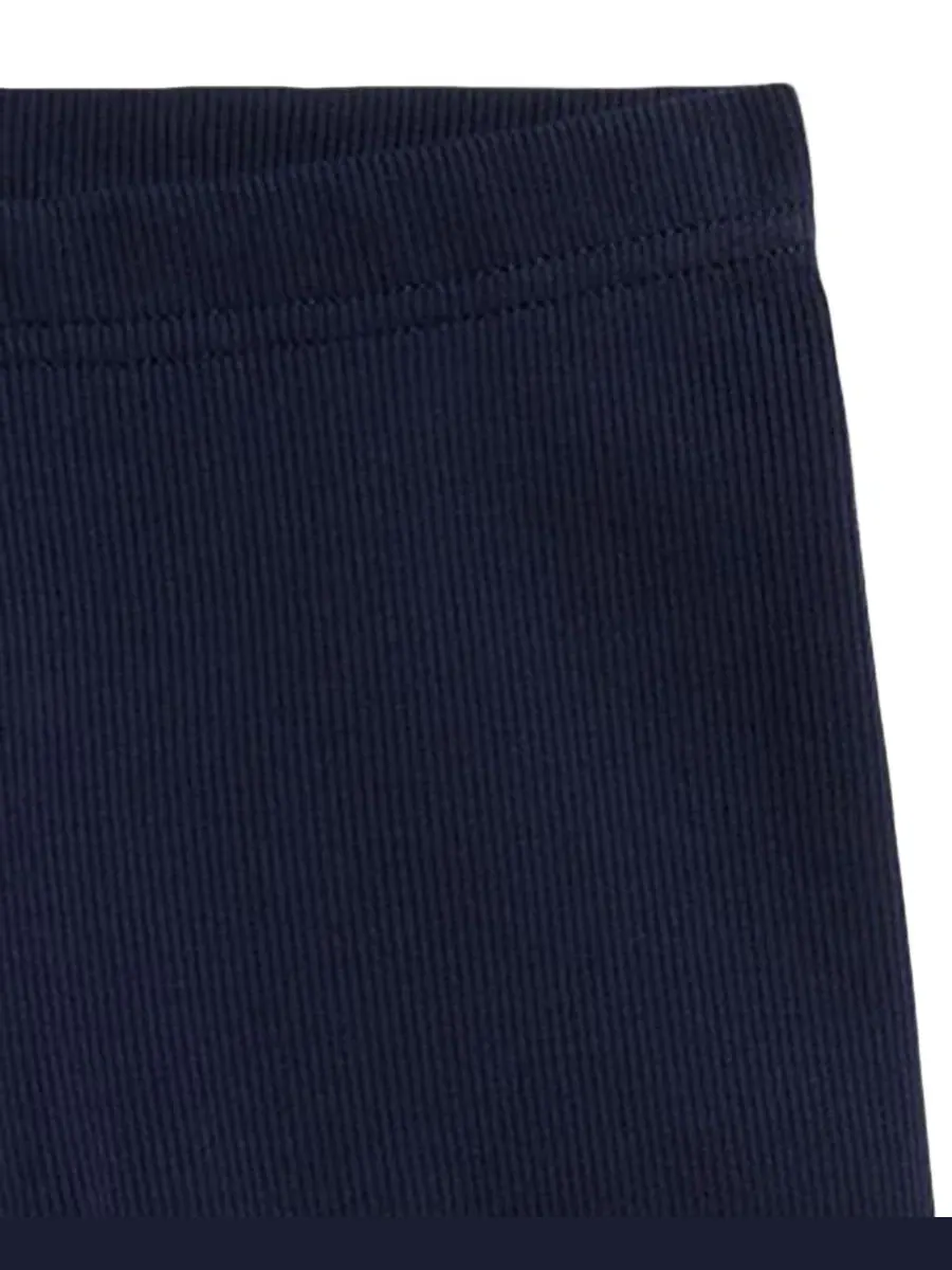 Штаны-кюлоты Ribbed Wide-Leg Polo Ralph Lauren — изображение 3 из 3, темно-синий