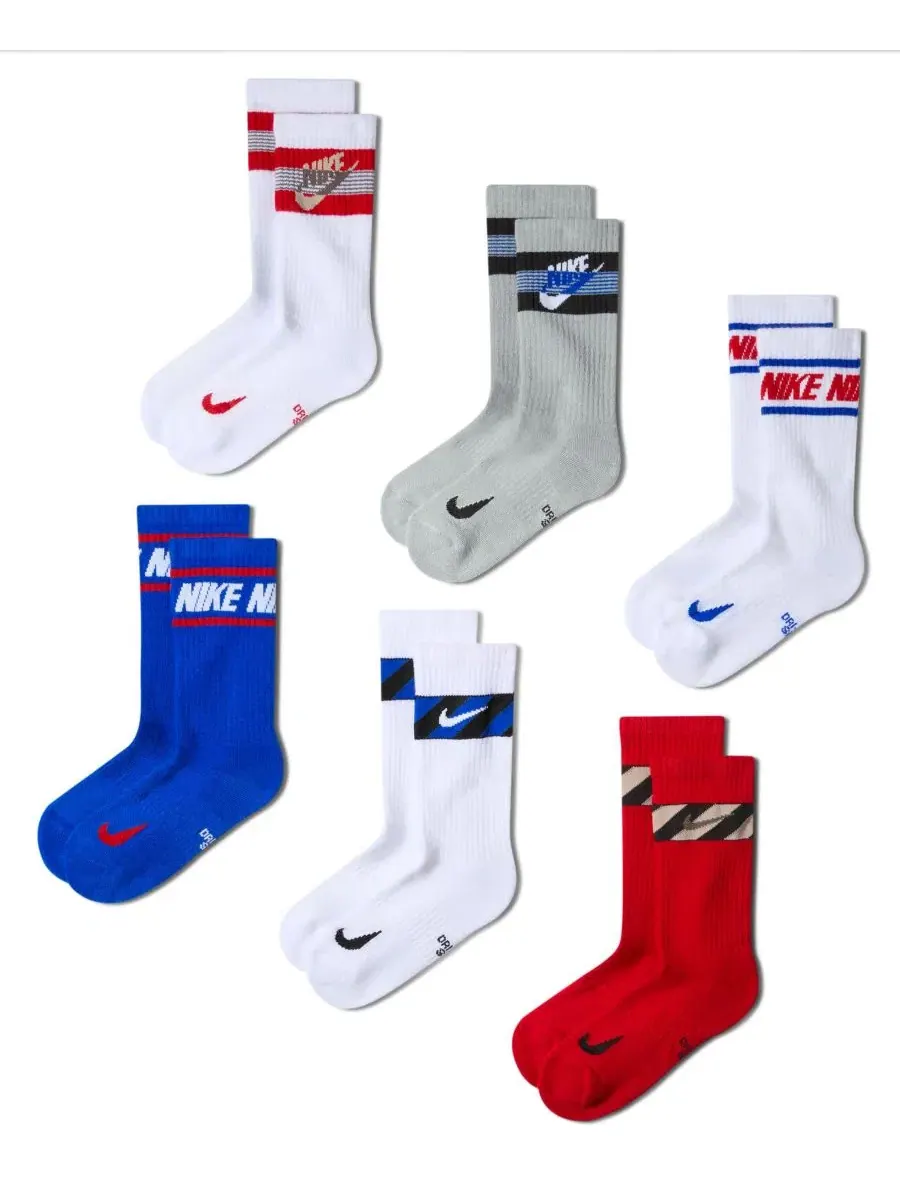 Носки повседневные с усиленной подошвой, комплект из 6 пар Nike
