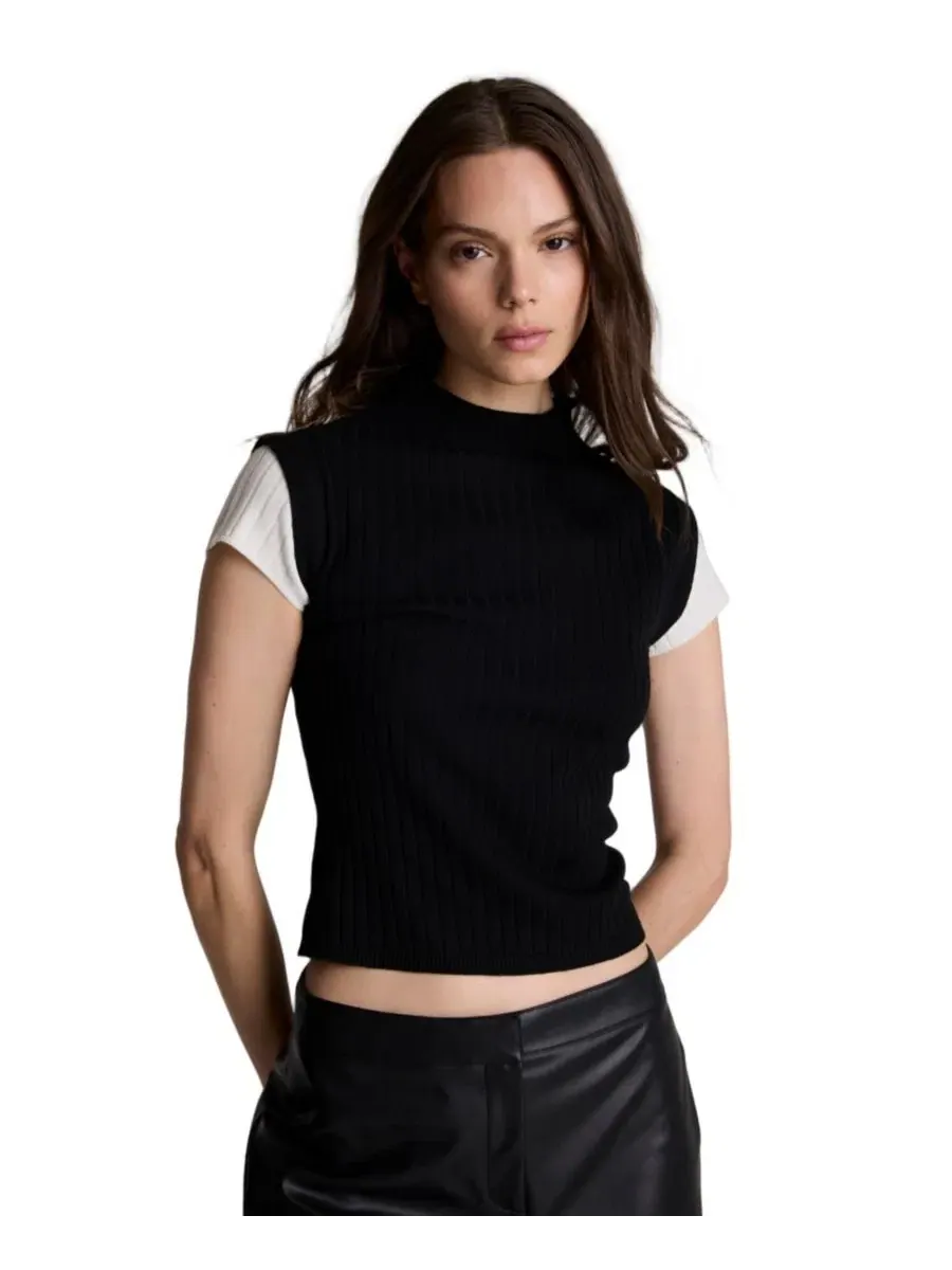 Свитер Kenneth Cole с воротником-стойкой, многослойный
