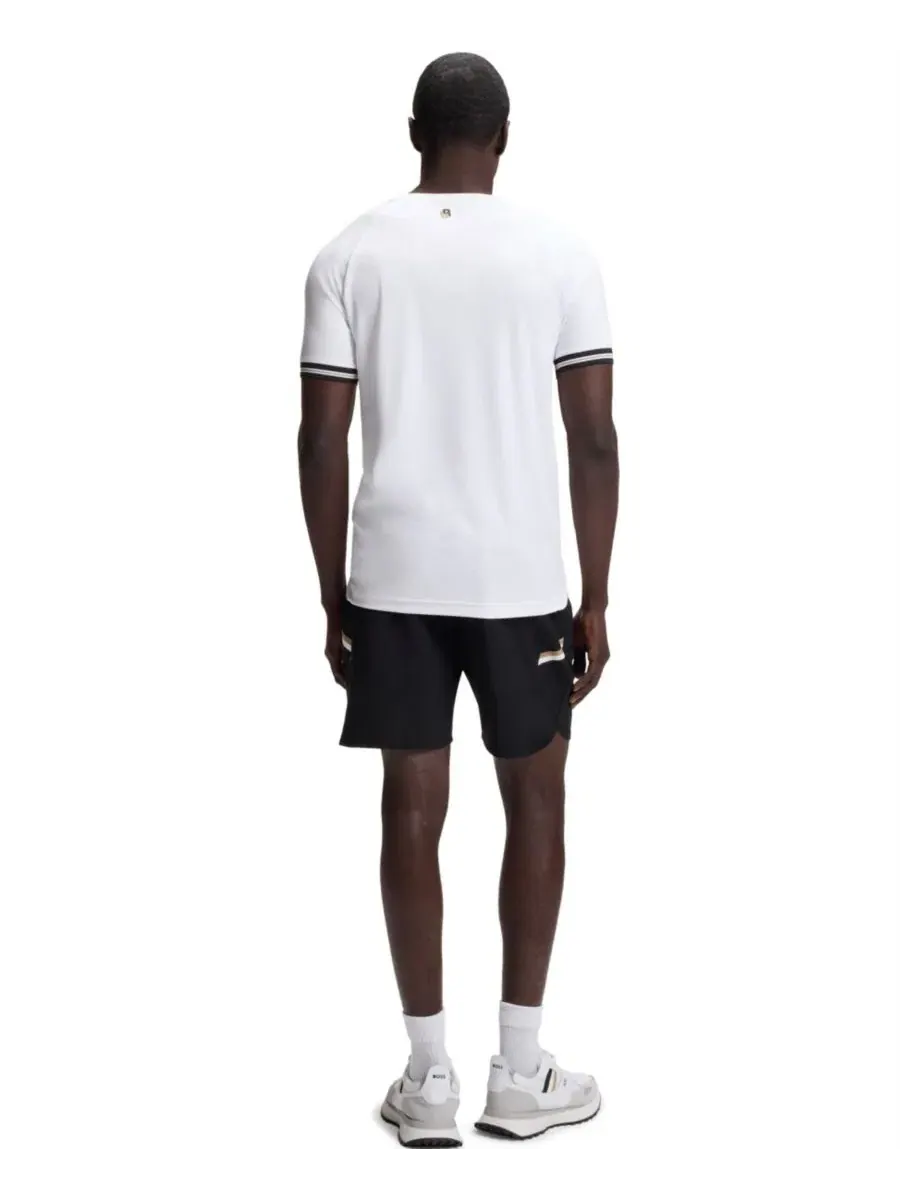 Футболка с принтом теннисного мяча Slim Fit Hugo Boss — изображение 3 из 5, белый