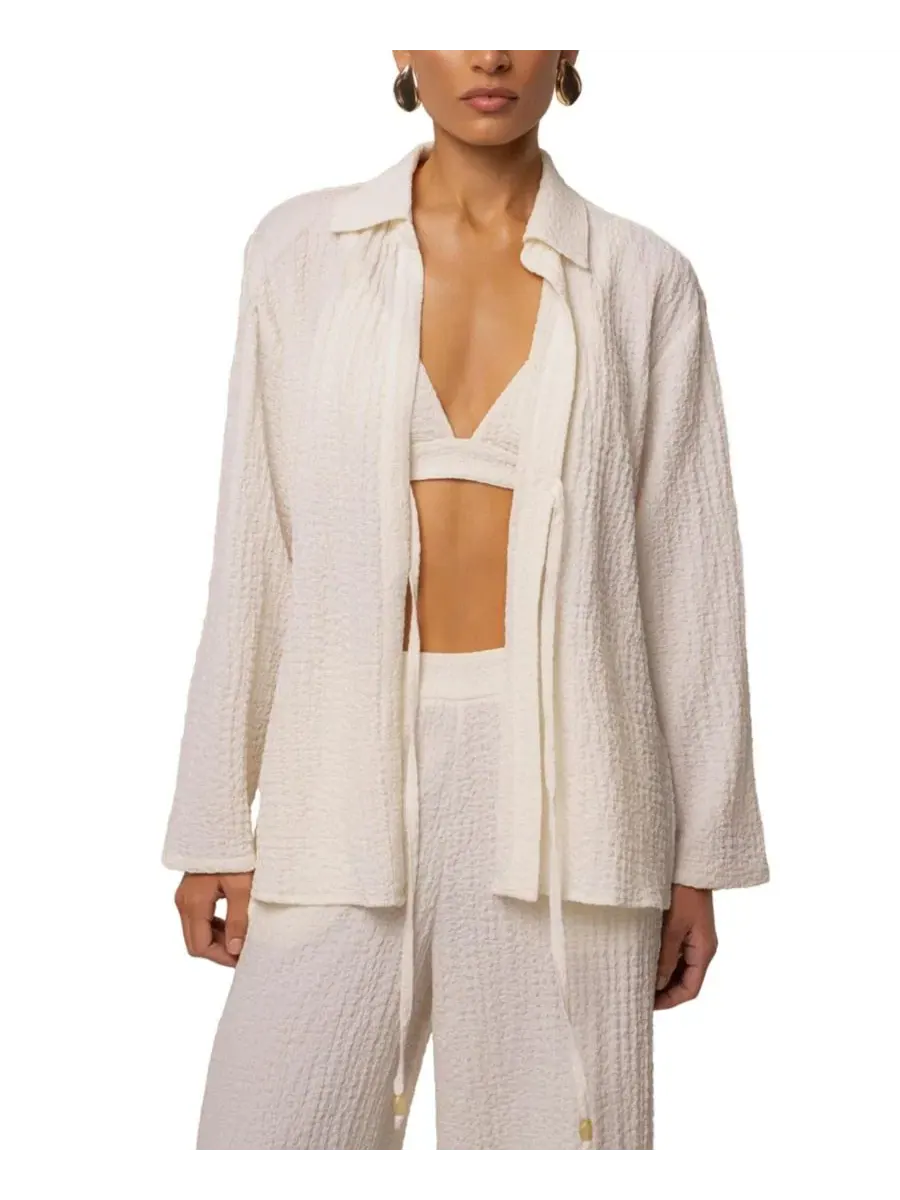 Блуза-туника с завязками спереди Unwind Tie-Front JLUXLABEL