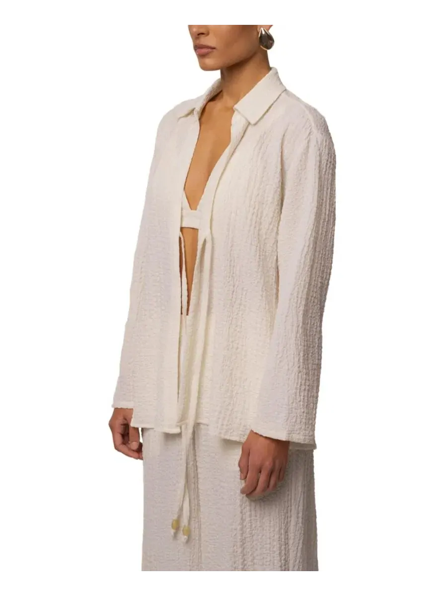 Блуза-туника с завязками спереди Unwind Tie-Front JLUXLABEL — изображение 2 из 10, белый