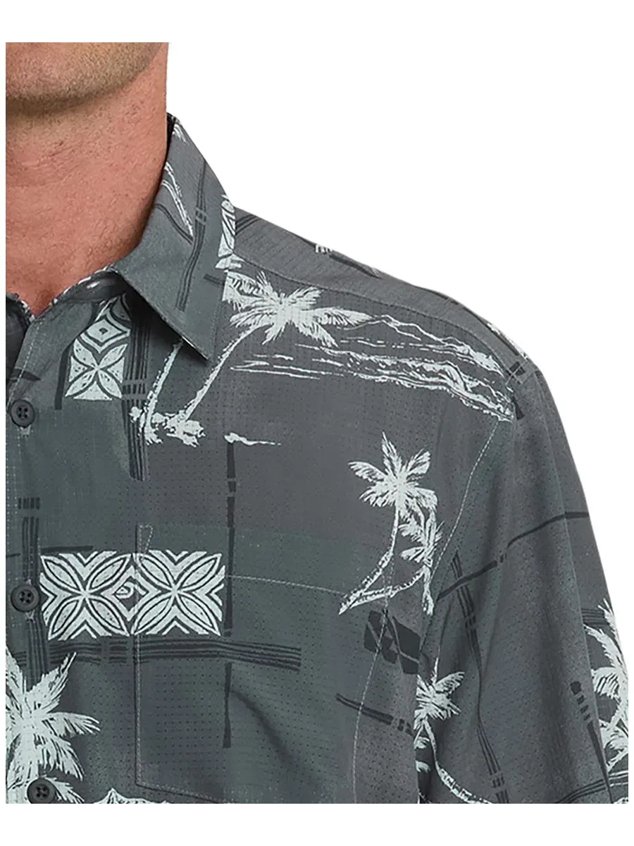 Мужская рубашка с коротким рукавом Island Time Quiksilver Waterman — изображение 2 из 3, фантомный