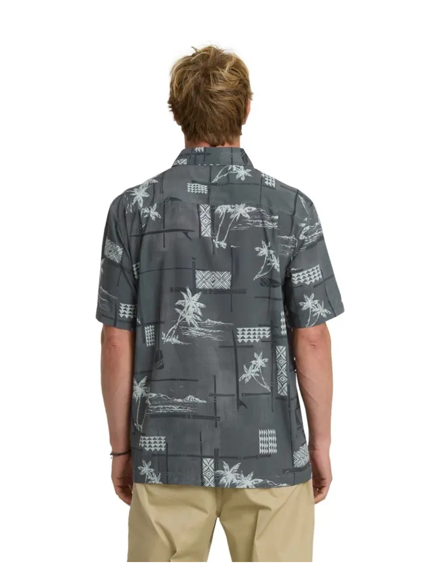 Мужская рубашка с коротким рукавом Island Time Quiksilver Waterman — изображение 3 из 3, фантомный