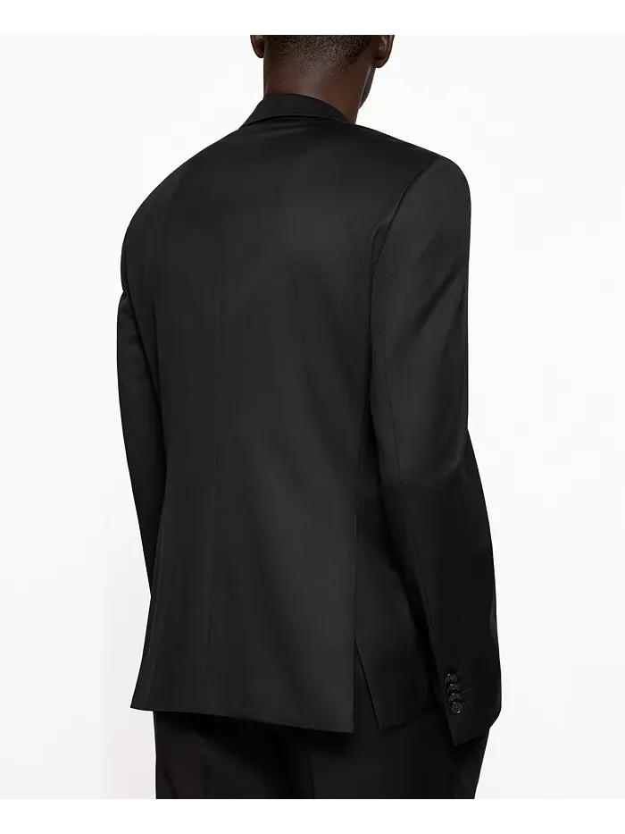 Мужской ультратонкий пиджак из камвольной шерсти Serge Hugo Boss — изображение 2 из 4, черный
