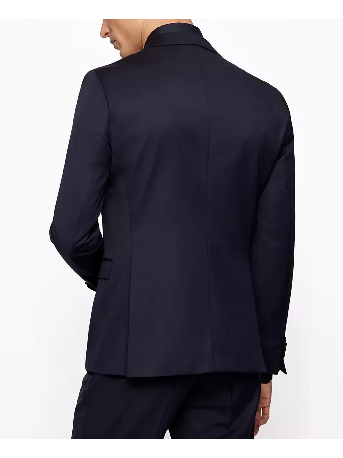 Мужской ультратонкий пиджак из камвольной шерсти Serge Hugo Boss — изображение 2 из 4, синий