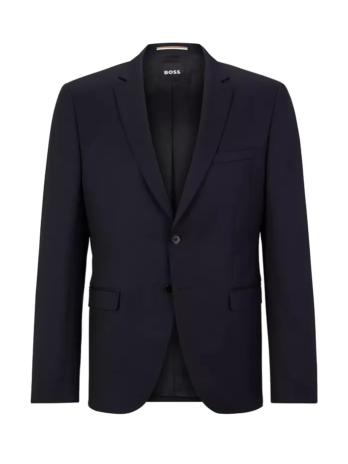 Мужской ультратонкий пиджак из камвольной шерсти Serge Hugo Boss — изображение 3 из 4, синий