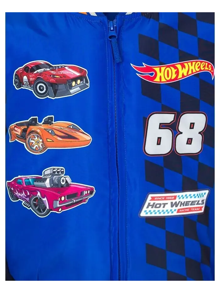 Университетский бомбер на молнии для мальчиков (от 3 лет до 10–12 лет) Hot Wheels — изображение 3 из 4, синий/темно-синий