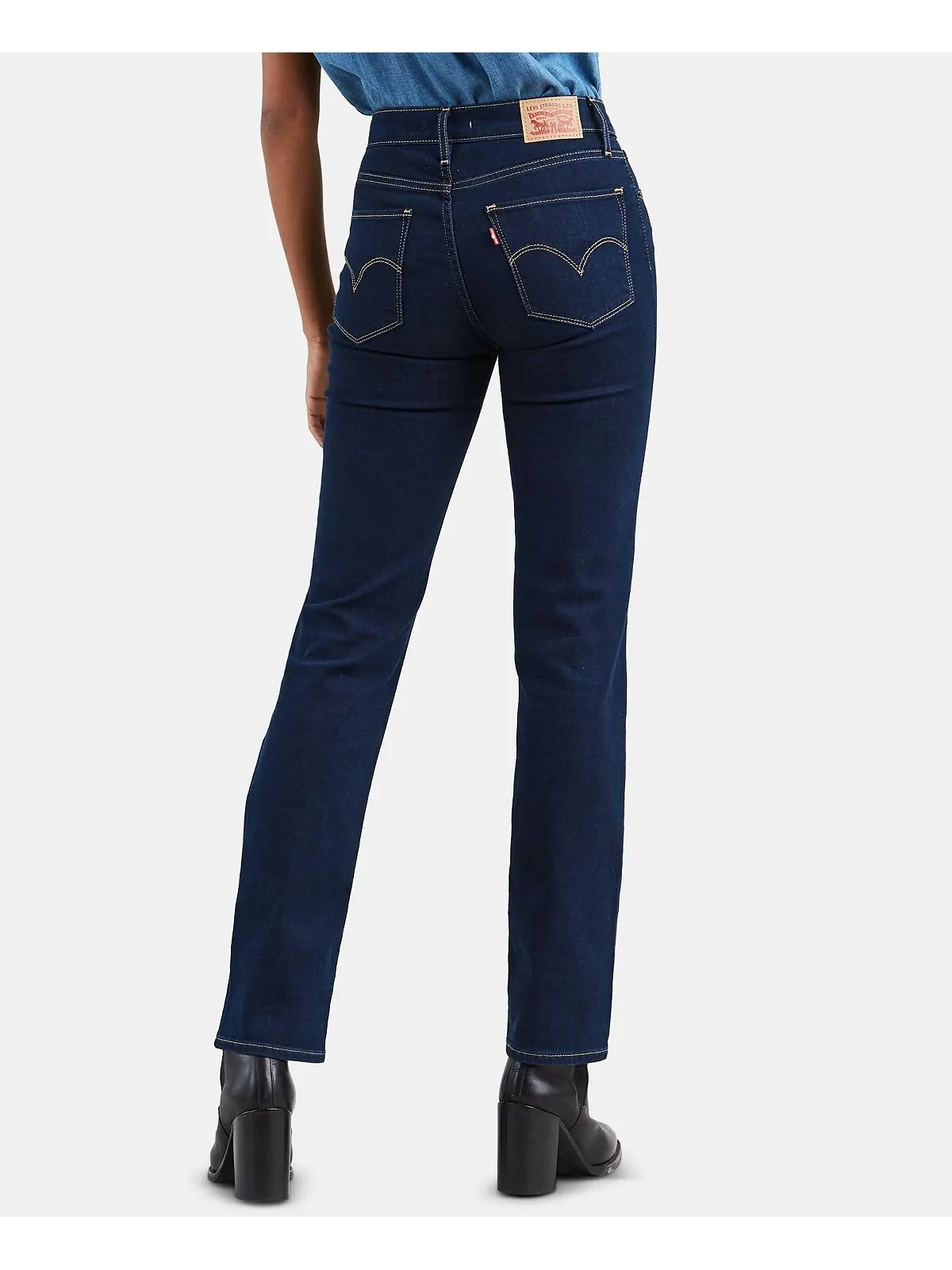 Женские джинсы Levi's 724 Straight-Leg — изображение 2 из 4, серый