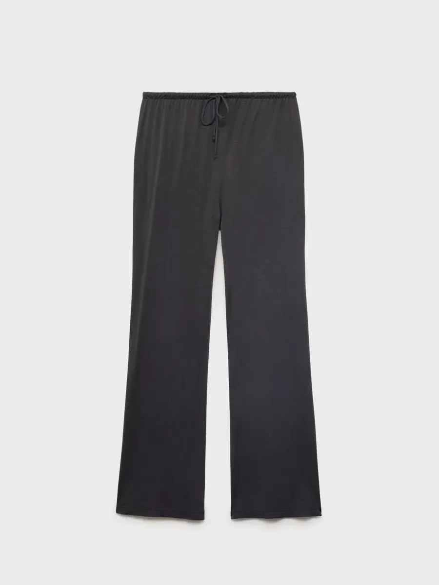 Пижамные брюки из микро-модала MANGO — изображение 2 из 6, темно-серый