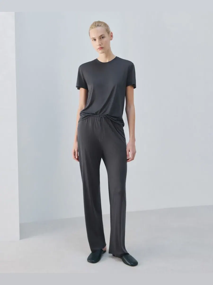 Пижамные брюки из микро-модала MANGO — изображение 6 из 6, темно-серый
