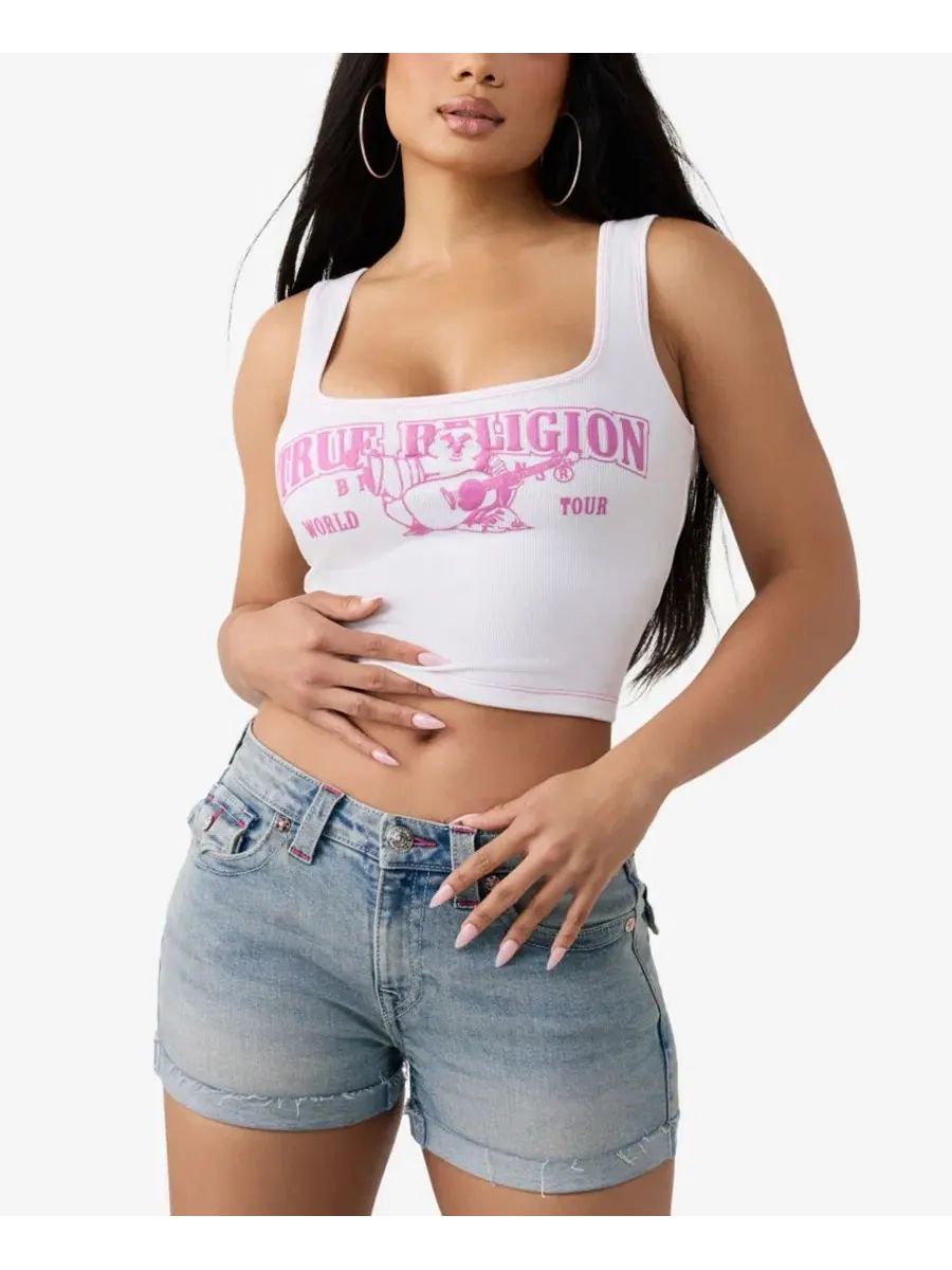 Топ без рукавов с контрастной отделкой True Religion