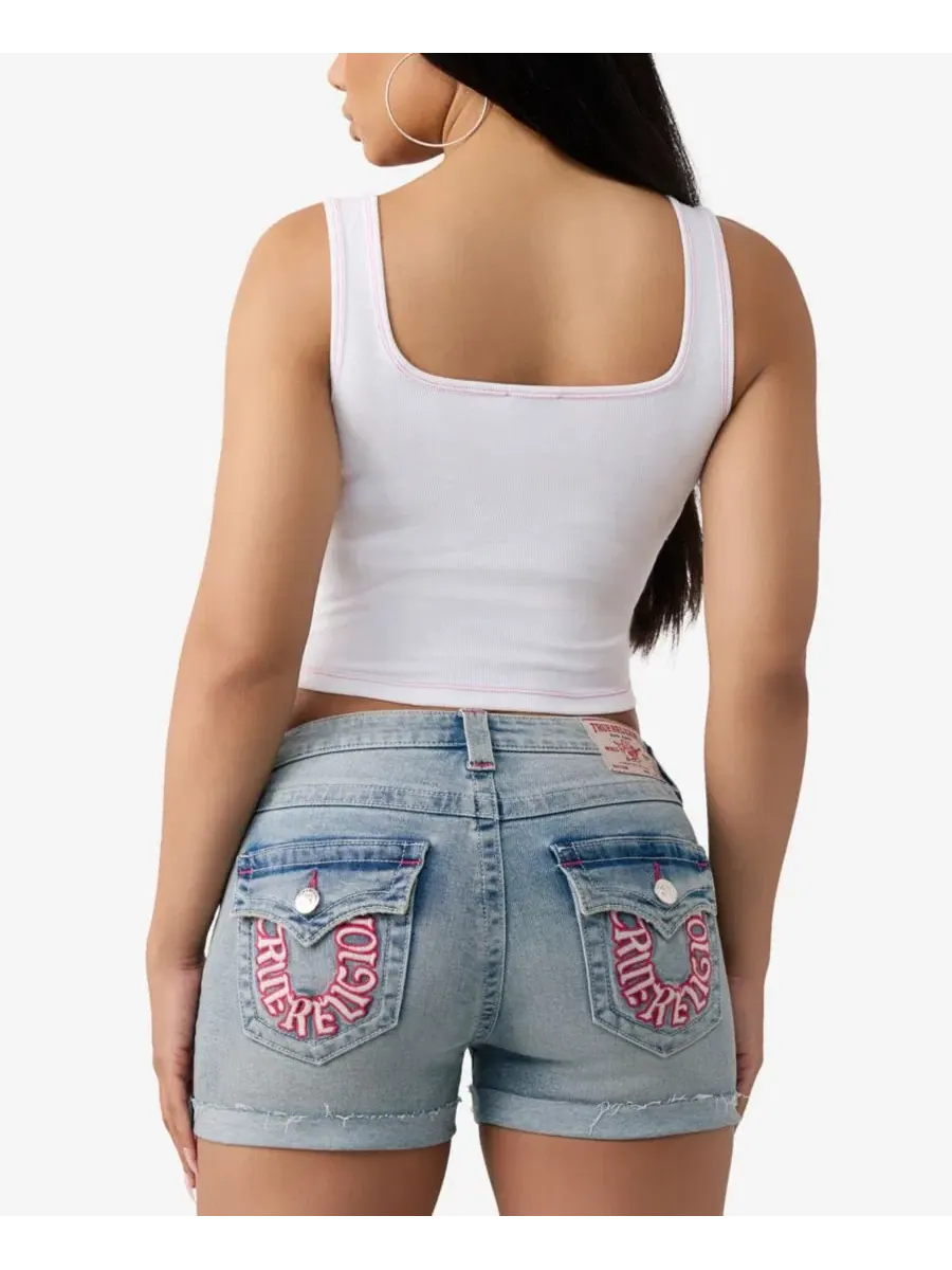 Топ без рукавов с контрастной отделкой True Religion — изображение 4 из 4, белый