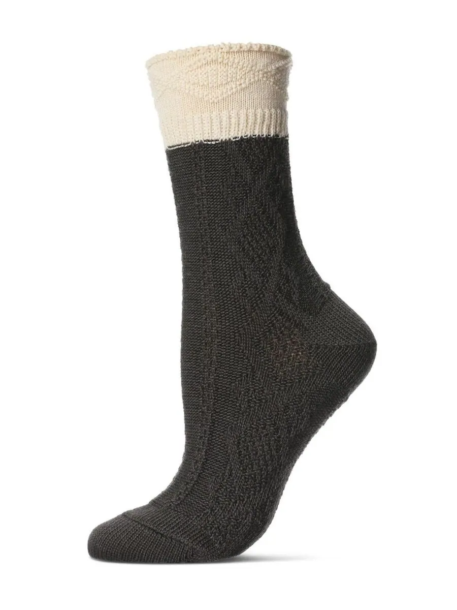 Женские носки Diamond Bits Soft-Fit Two-Tone Crew Sock MeMoi