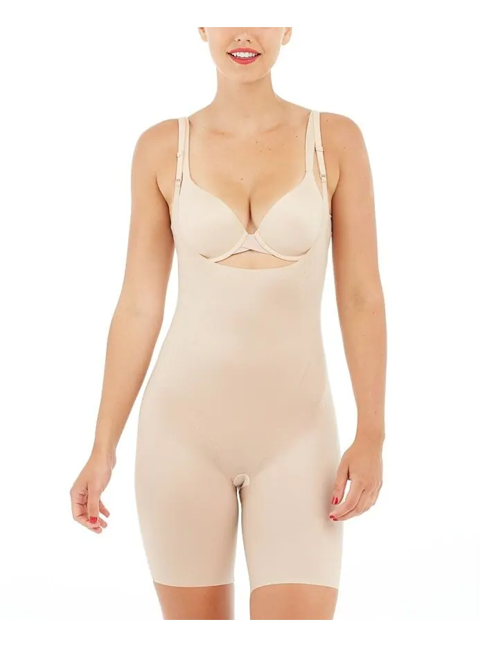 Женское боди Thinstincts 2.0 с открытой грудью и длиной до середины бедра SPANX