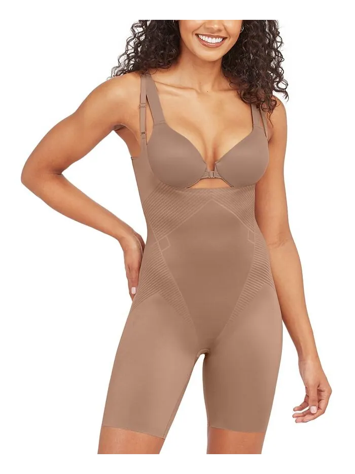 Женское боди Thinstincts 2.0 с открытой грудью и длиной до середины бедра SPANX
