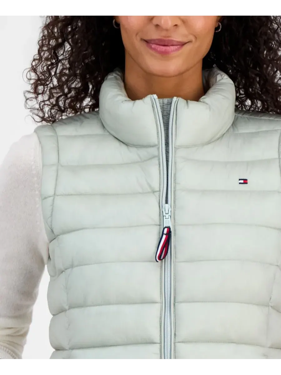 Женский пуховый жилет на молнии спереди Tommy Hilfiger — изображение 3 из 3, трава