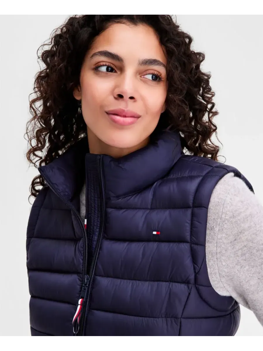 Женский пуховый жилет на молнии спереди Tommy Hilfiger — изображение 4 из 5, темно-синий