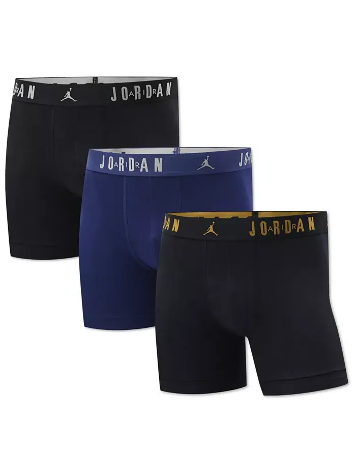 Мужские боксеры Flight Jersey из хлопка, 3 штуки Jordan — изображение 1 из 3, мульти