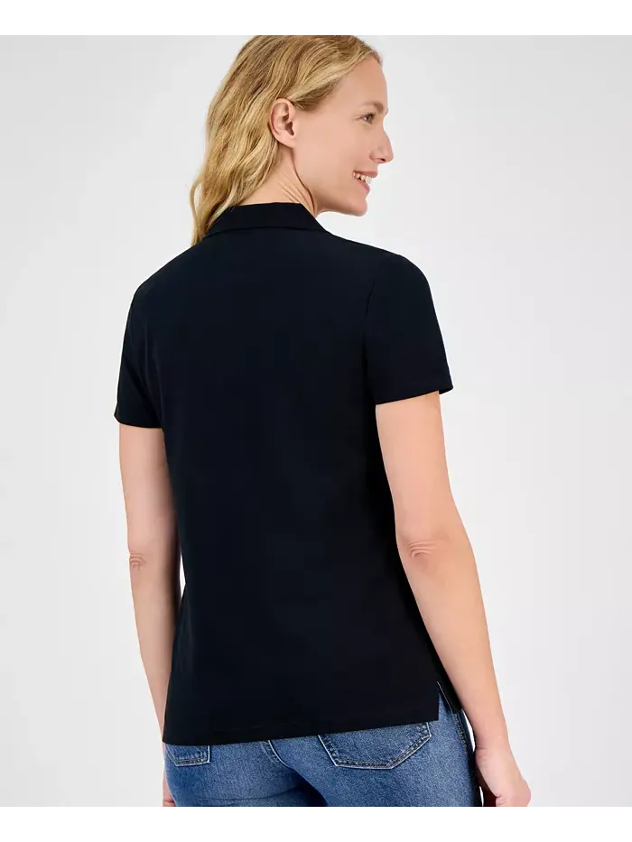 Женская короткорукавная рубашка с воротником-поло Nautica Jeans — изображение 4 из 4, черный
