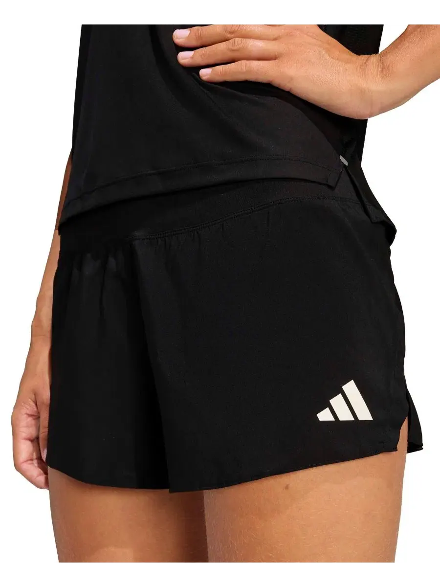 Женские беговые шорты со средней посадкой adidas — изображение 3 из 5, черный