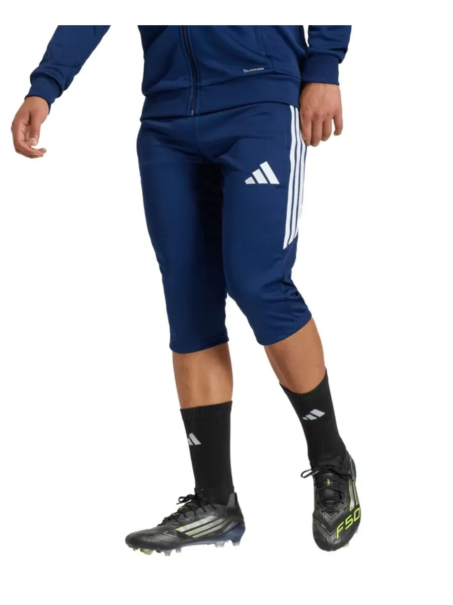Мужские тренировочные брюки Tiro Slim-Fit Adidas — изображение 1 из 3, темно-синий