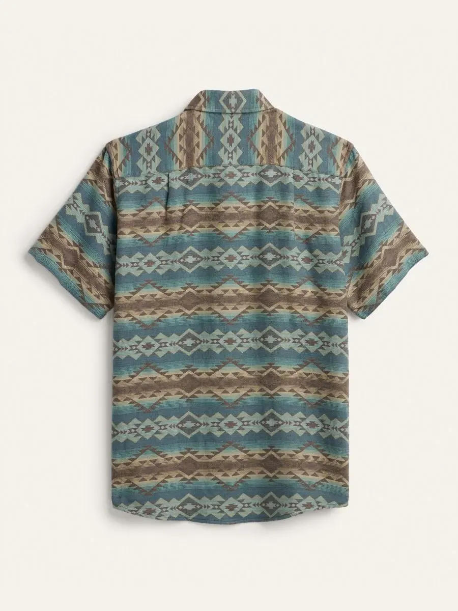Мужская рубашка с коротким рукавом Pendleton — изображение 3 из 3, синий