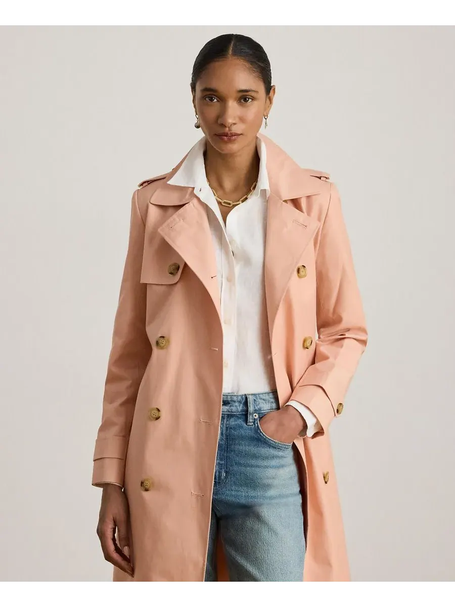 Женский двубортный тренч с поясом Lauren Ralph Lauren