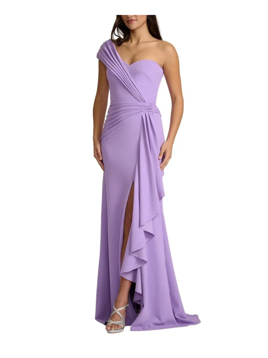 Женское платье Lune Waterfall с поясом Tadashi Shoji — фиолетовый