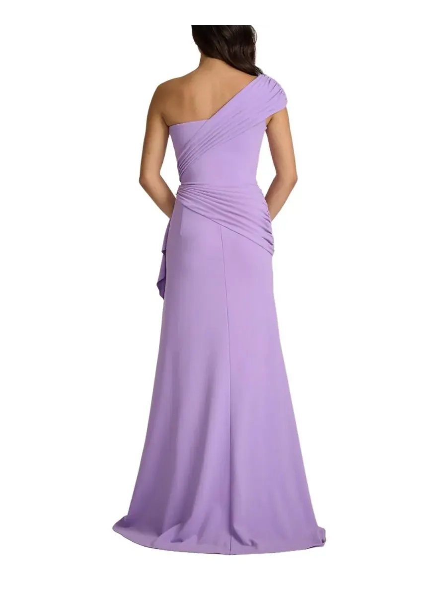 Женское платье Lune Waterfall с поясом Tadashi Shoji — изображение 2 из 5, фиолетовый