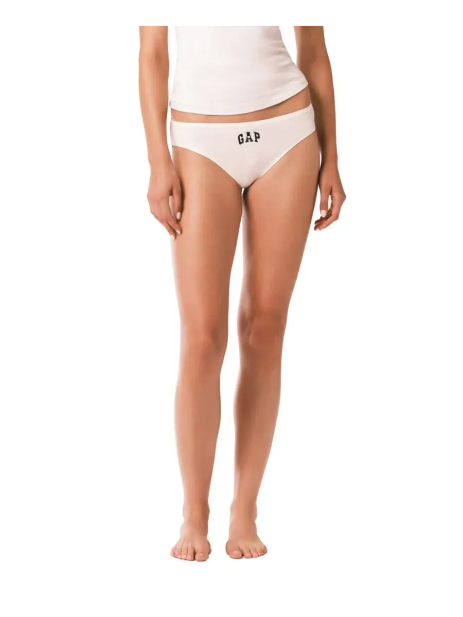 Женское хлопковое бикини GapBody GPW00274M, Oatmeal Heather Heart — изображение 2 из 10