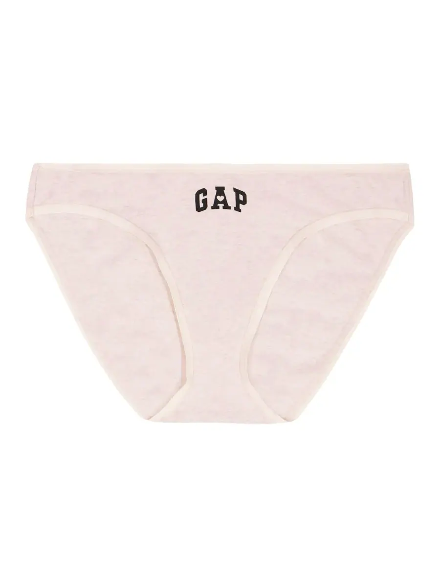 Женское хлопковое бикини GapBody GPW00274M, Oatmeal Heather Heart — изображение 6 из 10